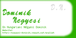 dominik negyesi business card